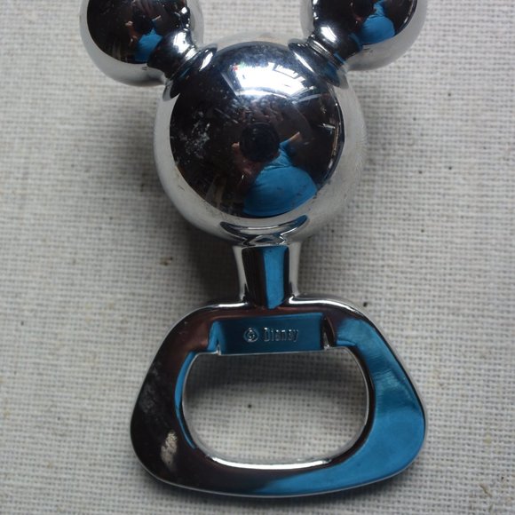 Disney Mickey Mouse Ears Chrome Stainless Steel Bottle Opener Ex Condition! - Picture 3 of 6